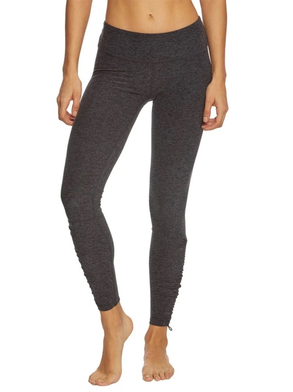 Dark gray size XS Lucy Lucypower leggings in excellent condition with cinch ties